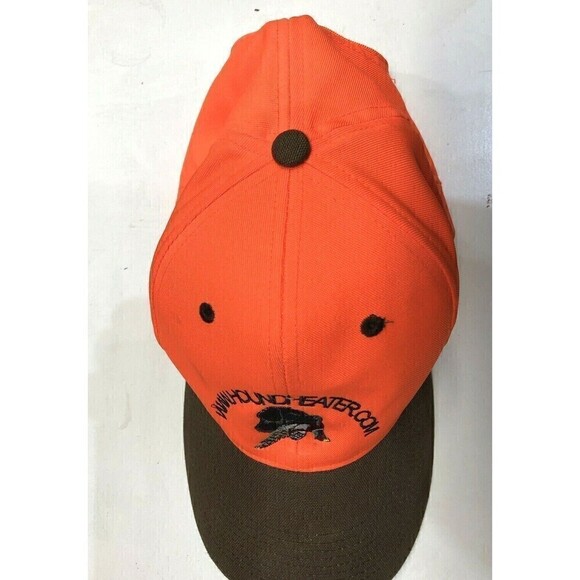 Blaze Orange Baseball Cap Hunting Black Lab w Rooster Pheasant Houndeater.com - Picture 5 of 6